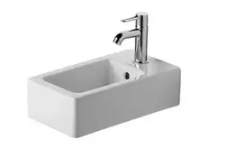 Duravit Vero praustuvas, 40 x 26 cm, su skyle maišytuvui, Alpine White, 0702250000