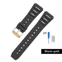 Skirta Casio dirželiams, laikrodžio dirželis CA-53W CA-61W FT-100W W-520U W-720G tpu minkštas laikrodžio dirželis 18mm 20mm Apyrankės Dirželis FT100W 20mm black