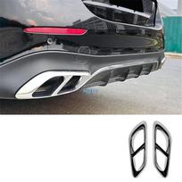 Automobilio Stiliaus Uodegos Vamzdžio Dangtelis Galinės Išmetimo Vamzdžio Gaubto Apdailos Rėmelis Priedai Išorės Lipdukas Mercedes-Benz E Klasės W214 2024 + sidabras