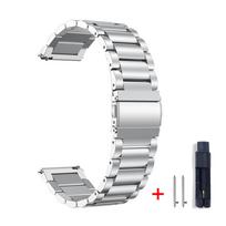 Metalinė apyrankė HUAWEI GT 3 2 Pro 46mm Runner SE 43mm 42mm Nerūdijančio plieno tinklelio apyrankė HUAWEI WATCH Buds Laikrodžio apyrankė Apyrankė For Huawei GT3 46mm white