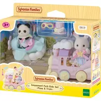 „Sylvanian Families“ – Pramogų parko atrakcionai: lėktuvas ir traukinys