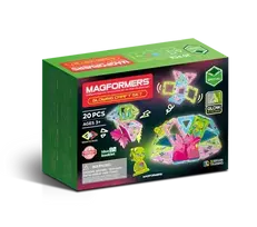 Magformers Glowing Craft magnetinis konstruktorius su šviečiančiomis detalėmis, 20 dalių