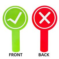 Correct Side Hand-Held Scoring Card Double-Sided Response Signs Audience Voting Paddles  Party Game 1PC green