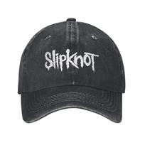 Vintage SlipknotsLogo Baseball Cap Unisex Distressed Washed Snapback Cap Outdoor Unstructured Soft Caps Hat One Size gray