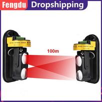 Invisible Beam Barrier Active Detection Digital Pulse Infrared Sensor 100m Waterproof IR Alarm red