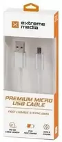 Nylon Micro USB Cable 1m Silver