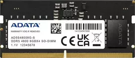 Black 8GB DDR5 4800MHZ SO-DIMM AD5S48008G-S
