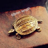68mm Large Solid Brass Turtle Tortoise Statue Longevity Animal Figurine Feng Shui Home Office Desktop Decor Ornament ruda