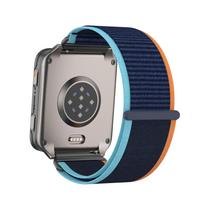 For Garmin Venu X1 Watch Strap Nylon Two-Section Wristband Smart Breathable Metal Mid-Ring Loop Replacement Watch Strap 24mm Universal gray