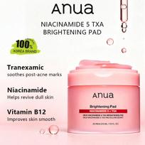 ANUA Niacinamide 5 txa brightening pad 210ml (60ea), Brighten Dull Skin, Even Complexion, Dual-Side Pad Design, Korean Cosmetics, Korean Skincare 210ml white