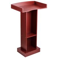 VEVOR Podium Stand, 1040 mm Wooden Lectern, Laptop Desk with Wide Reading Surface and Storage Shelf, Edge Stopper, Elegant Design, Flool-Standing
