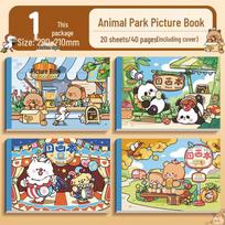 Colorful A4 Panda Sketchbook for Kids: Thickened Blank Art Pad beige