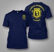 Spain Madrid Firefighter Fire Brigade Cuerpo Bomberos TShirt Short Sleeve Casual  Cotton T Shirt M gray