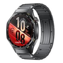 Suderinama titano metalo trijų karoliukų greito atsegimo apyrankė, skirta Huawei GT7/GT Pro laikrodžiui, 22 mm 22mm juoda