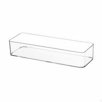 Clear Rectangular Tray Multi-Purpose Container Easy to Clean Transparent_Low-long