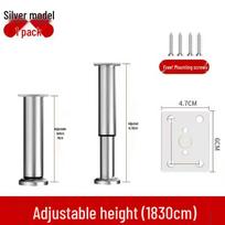 Reguliuojamos nerūdijančio plieno baldų atraminės kojos spintelėms, stalams, sofoms, televizoriams ir lovoms Stainless Steel Finish 18-30cm Adjustable