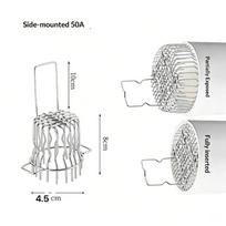 Stainless Steel Gutters Filter Mesh Outdoor Roof Floor Drain Anti-Blocking Balcony Drainage Grille Net Strainer Gutter Cover A1 white
