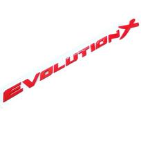 Evolution X Letters ABS Plastic Car Styling Emblem Badge Automobile Refitting Trunk 3D Sticker Decal for Mitsubishi Lancer EVO raudona