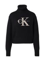 Calvin Klein Jeans Megztinis 'Chenille' glaisto spalva / juoda