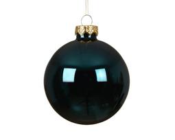 Stiklinis kalėdinis eglės žaisliukas BAUBLE SHINY, smaragdinės sp., 8 cm, 1 vnt