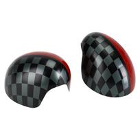 Juodos/Pilkos languotos Raudonos Veidrodžio Apdailos MINI Cooper Hardtop F55 F56 black