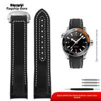 Skirta Omega Seamaster 300 Observatory Ocean Universe 600 Nailono Guminė Silikoninė vyriška laikrodžio apyrankė 20mm 21mm 22mm Laikrodžio dirželis Apyrankė width 22mm gray