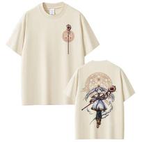 Anime Frieren kelionės pabaigoje Frieren marškinėliai Manga Vasariniai marškinėliai Vyrams Moterims Madingi trumpomis rankovėmis Medvilniniai laisvi marškinėliai 4XL white