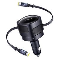 BASEUS 60W AUTOMOBILINIS ĮKROVIKLIS SU USB-C LAIDU TELEFONAMS