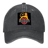 New British Railways Lion logo Baseball Cap designer cap derby hat Hat Beach Christmas Hat Golf Wear Unisex Womens black