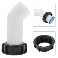 For IBC Bucket Adapter Water Tank Accessories Thread 120 Mm/4.72 Inches 2 Inches 2  Drain/bend Bucket Valve Fittings PE