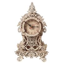 3D Diy Wooden Puzzle Jigsaw Owl Pendulum Vintage Clock Model Block Kits Creative Assembled Toy Gift For Adults Children Teens beige