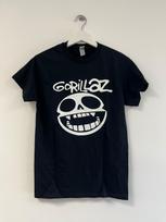Gorillaz T-shirt Band Skull Logo Rock New Black or White Blur L white