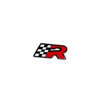3D Metal Car Rear Trunk Race Flag Emblem Fender Rear Nameplate R 300 Badge Sticker For Seat Leon Cupra Ateca Arona Ibiza Altea black