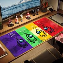 Among Us Large Size Mouse Pad Large Gaming Table Cushion Non-slip Laptop Tablet Big Mousepad XXL Mat Mini PC Playmat With Lock edge 30cmx60cm(11.8x23.6inch) red