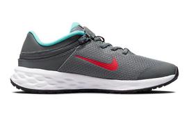 Nike Revolution 6 FlyEase Dūminės pilkos ir Sirenės raudonos spalvos GS DD1113-006 36.5 gray