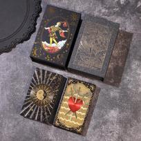 Wett Gold Foil PVC Waterproof Tarot Cards with Color Printing & Tablecloth Chinese Instructions white