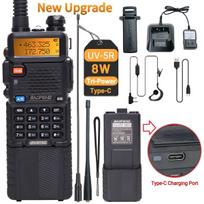 Baofeng UV-5R 8W 3800 Walkie Talkie Tri-Power Dual Band VHF UHF Portable Long Range High Power Handheld CB Ham Two Way Radio EURO