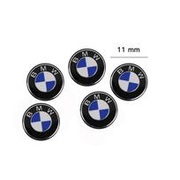 5Pcs 3D Aluminum Car Key Emblem Stickers, Auto Remote Key Logo Decal Replacement Badge Fit For BMW G30 G32 G01 G02 G05 G06 G07