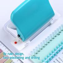 Paper Binding Machine Handheld Portable Spiral Binder A4 A5 A6 A7 Coil Book Round Hole Puncher School Home Light Blue blue