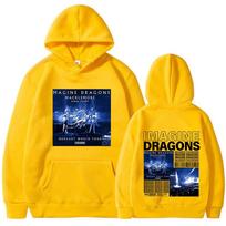 Band Imagine Dragons Loom Tour Hoodie Unisex Hip Hop XS geltona