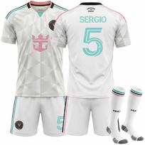 2627 Naujas Majamio išvykos baltas Nr. 10 Messi futbolo apranga / Nr. 9 Suárez sportiniai marškinėliai XL
