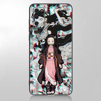 Anime Demon Slayer Nezuko dėklas Samsung Galaxy A12 A02S A22 A32 A52 A72 A71 A51 A41 A31 A21 A11 A50 A70 A10S A20S Juodas dangtelis Samsung A31 black