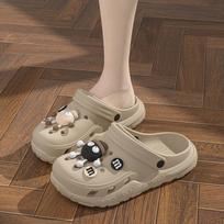 Moteriški EVA klumpės vasarai, neslystančios, apsaugančios nuo kvapo, sodo batai, paplūdimio batai 40-41 beige
