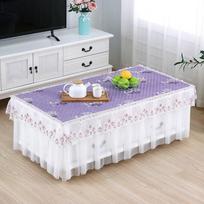 Svetainės kavos staliukas staltiesė kavos staliuko uždangalas visapusiška staltiesė vandeniui ir aliejui atsparus stačiakampis kavos staliuko kilimėlis 40cm wide, 50cm long, 15c mėlyna