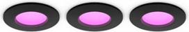 Hue Slim recessed ceiling light, black 3x11W, 1000lm, IP44, White and Color Ambiance 929004291102 | 8721103109293