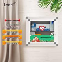 Ansai Rui Wall-Mounted Aluminum Alloy Medicine Storage Box gray