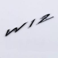 1 vnt. Automobilio W12 logotipas Bagažinės Sparno Kėbulo Ženklelis Emblema Lipdukai, Skirtas Continental GT Flying Spur Bentayga Mulsanne Dalims gray