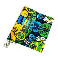 Cartoon Car Graffiti Painting Film Auto Body Hood Rearview Mirror Motorcycle Bike Sticker Decoration Waterproof Vinyl Wrapping 50x150CM(M) yellow