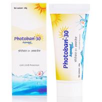 Photoban 30 Aquagel Sunscreen SPF 30 | Broad Spectrum UVA UVB Protection | Water-Resistant, Non-Greasy Gel | Prevents Sunburn & Photodamage | Daily beige