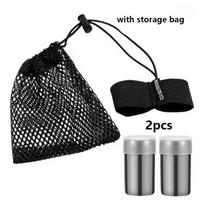 2pcs Small Pepper Shaker Stainless Travel Salt Container  For Motorcycle Modification Accessories 2pcs/set black